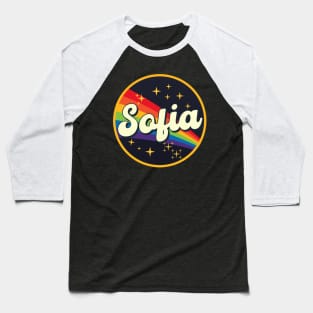 Sofia // Rainbow In Space Vintage Style Baseball T-Shirt